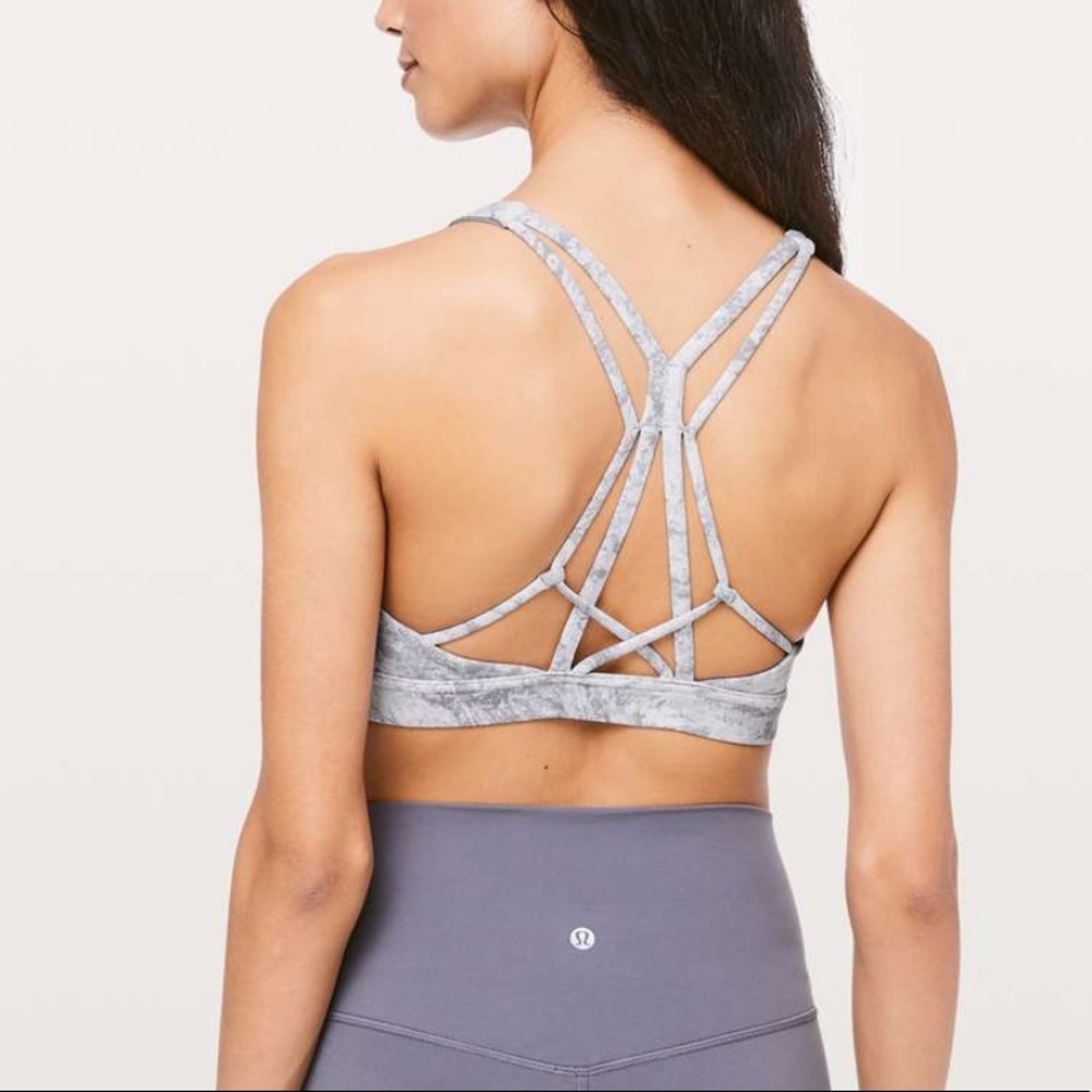 Lululemon Flow Freely Bra, Marble Alpine White, 4